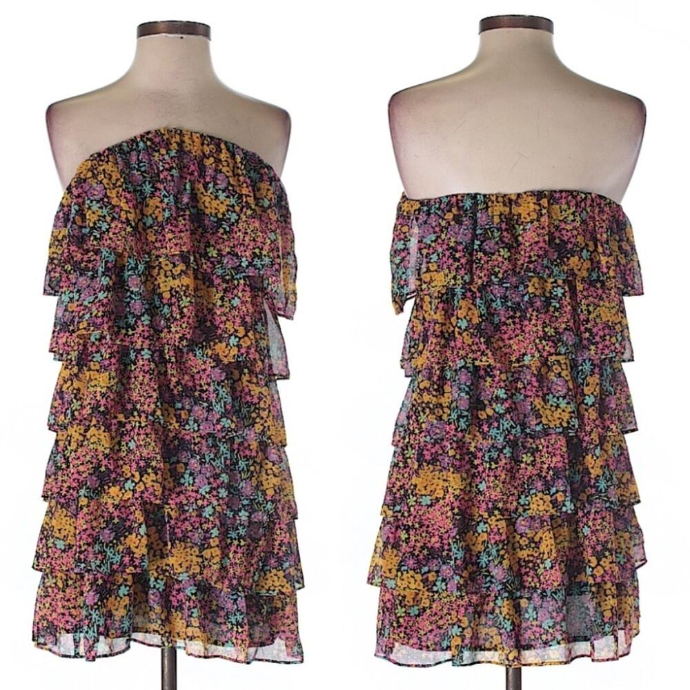 Moda International Printed Strapless Dress